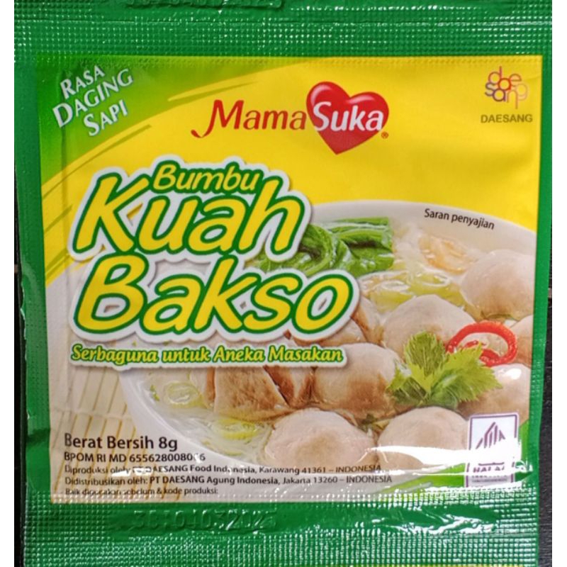

Kuah bakso Mamasuka 8 gr (isi 12 pcs)