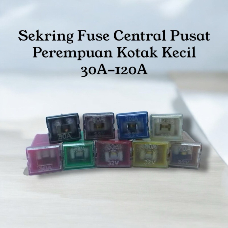 Sekring Sekring Fuse Central Pusat Perempuan Kotak Kecil 30A-120A