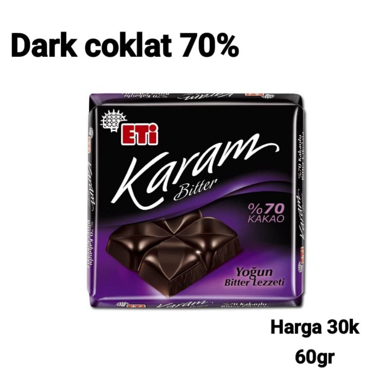 

Eti Karam Dark chocolate 70%