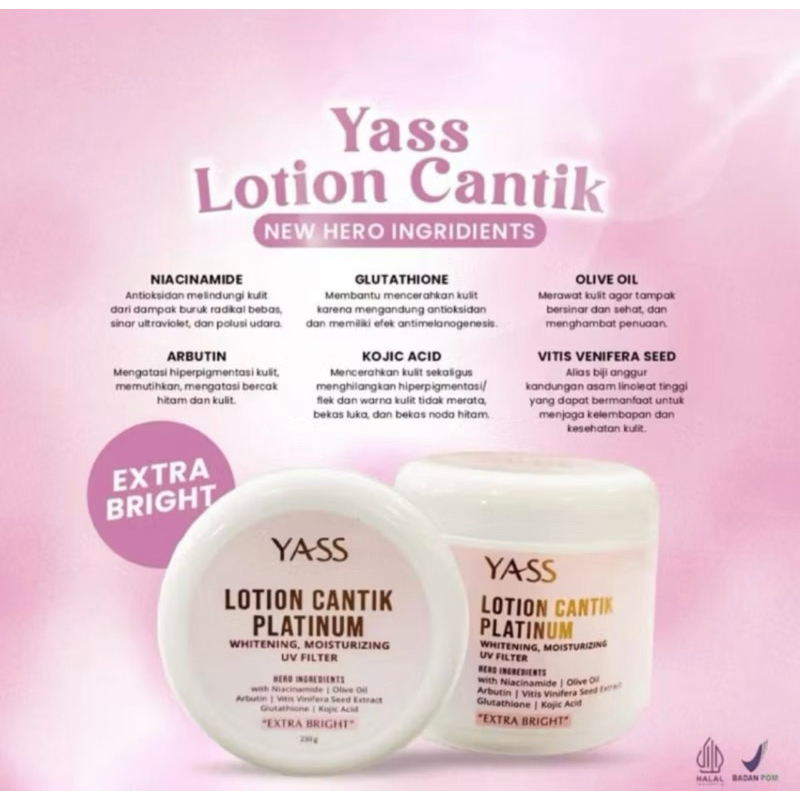YASS LOTION CANTIK PLATINUM PEMUTIH