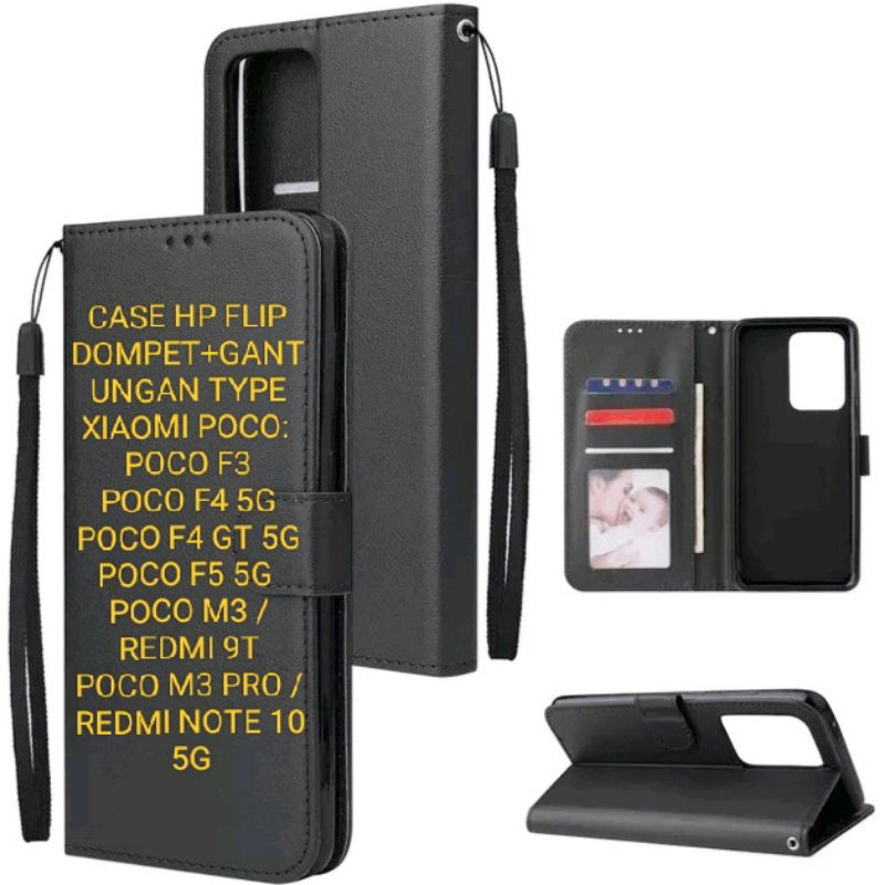 CASE HP FLIP  DOMPET TYPE POCO PHONE POCO F3/POCO F4 5G/POCO F4 GT 5G/POCO F5 5G /POCO M3 / REDMI 9T