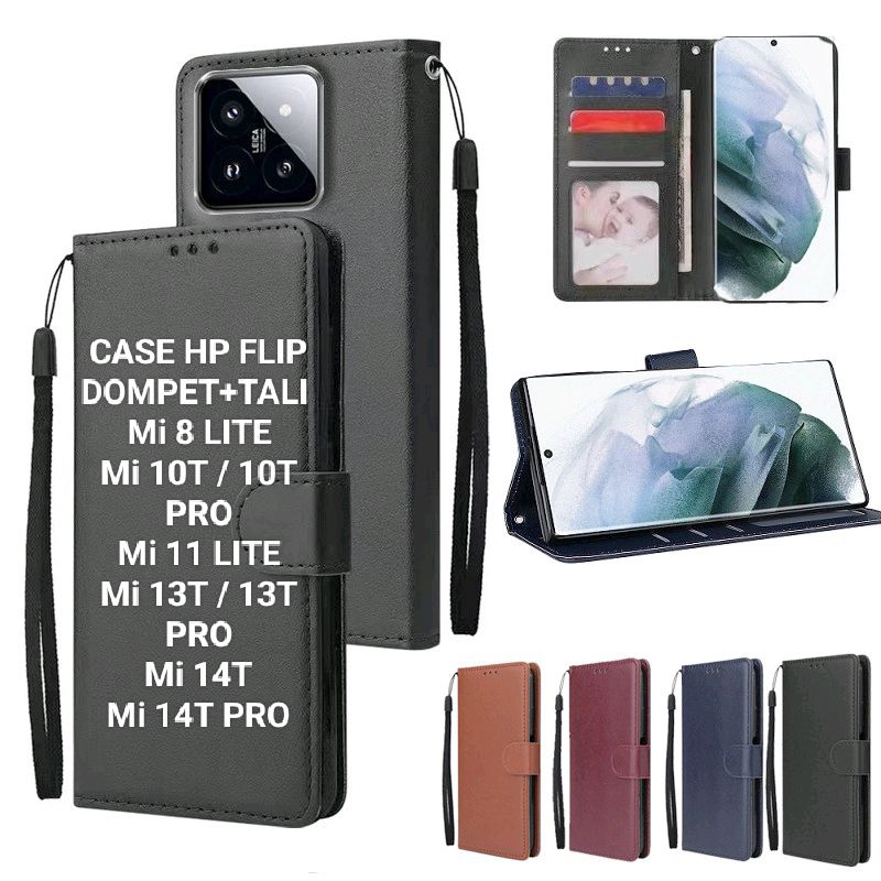 CASE HP FLIP DOMPET TYPE REDMI Mi 8 LITE/Mi 10T / 10T PROMi 11 LITE/Mi 13T / 13T PRO/Mi 14/Mi 14T PR