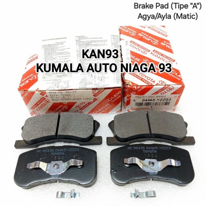 BRAKEPAD-KAMPAS REM DEPAN TOYOTA AGYA AYLA MATIC ORIGINAL