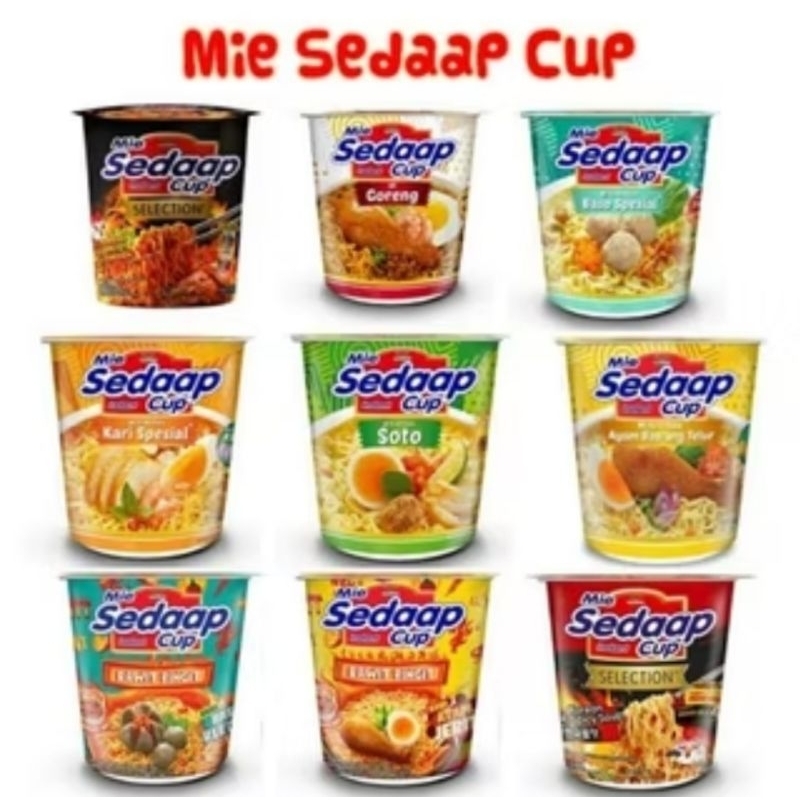

Mie Sedaap Cup All Varian 1 Dus isi 12 Cup