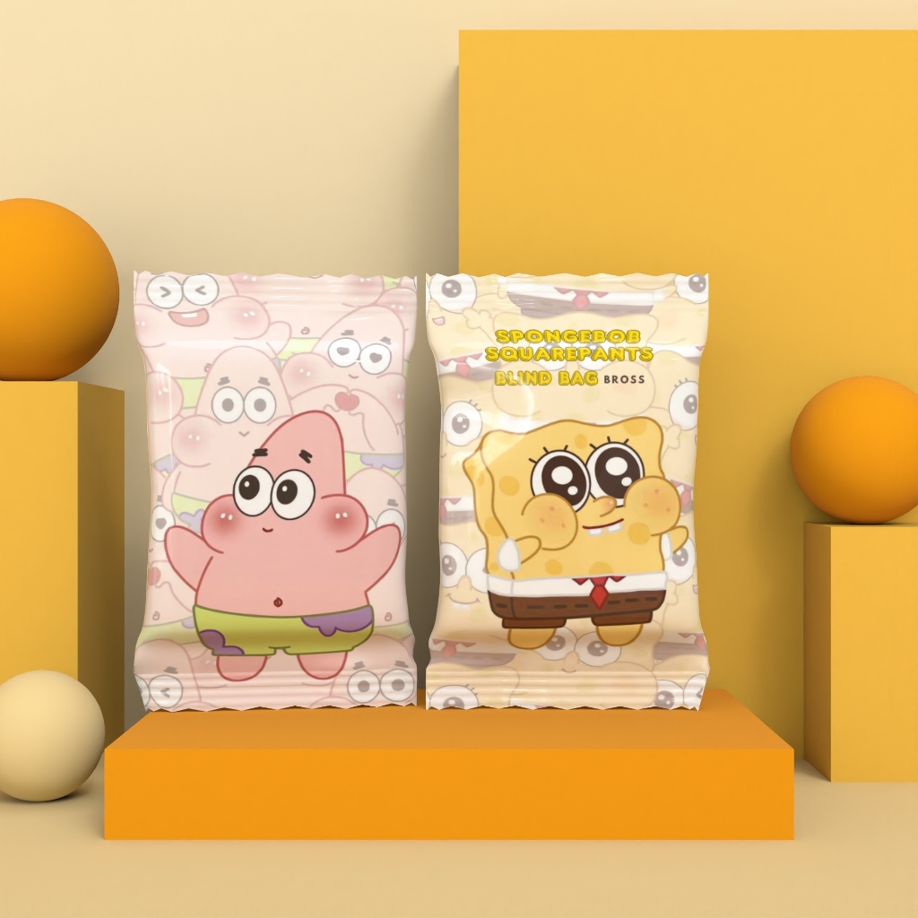 Blind Bag Pin Spongebob Squarepants Blind Bag Souvenir Pin Tas Bros Baju Blind Box Blind Bag Surpris