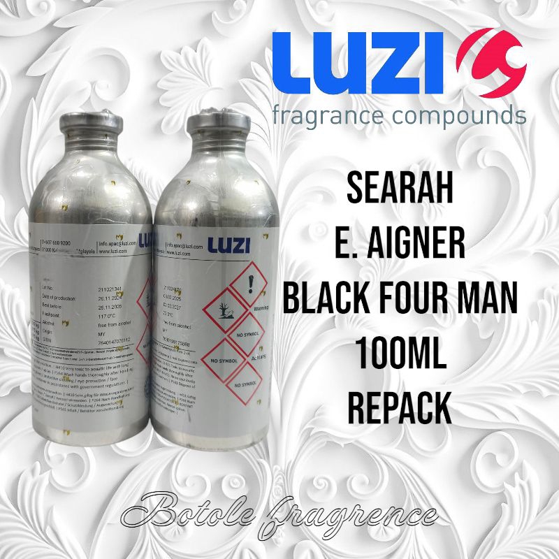 BIBIT PARFUME E. AIGNER BLACK FOR MEN BY LUZI REPACK 100ML