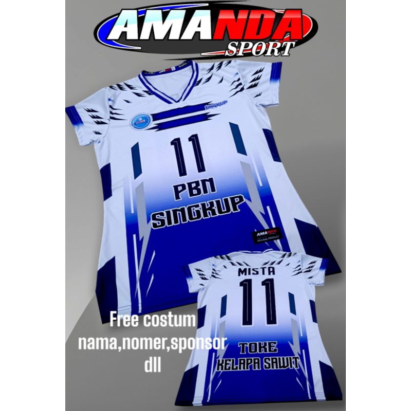 costum kaos voli cewek cowok