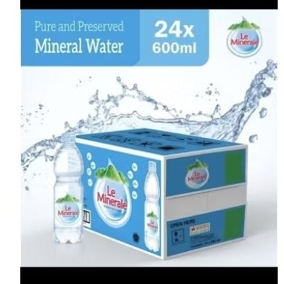 

Le Minerale 600ml 1 dus isi 24 KHUSUS INSTAN