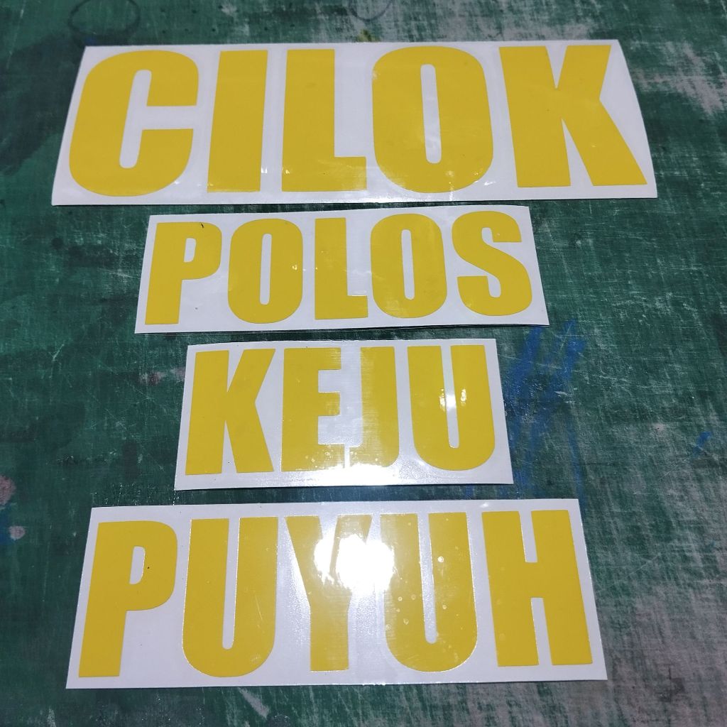 

STIKER TULISAN HURUF BEBAS UK TINGGI 16 CM BAHAN ORACAL BISA DITEMPEL DI KACA ETALASE DLL