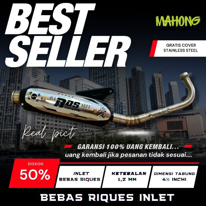 Knalpot Original Aos Racing TB Vario Cover stenlis New Scoopy Beat Deluxe fi esp Karbu Mio M3 Fino S