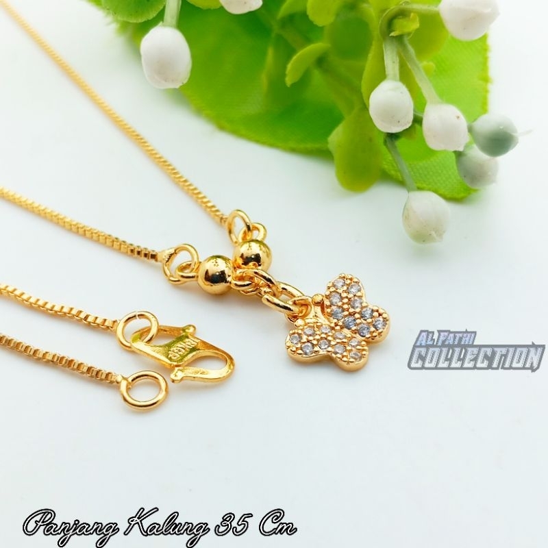 kalung fashion anak-anak dan bayi pengantin kupu-kupu warna emas
