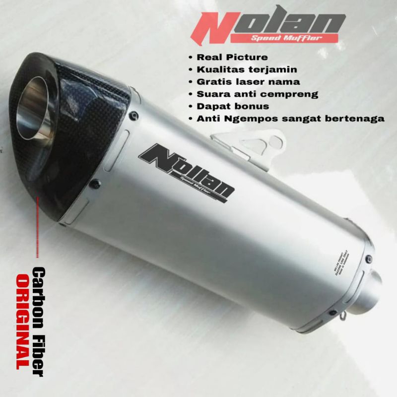 Nollan R6 Silincer knalpot inlet 50 ngebass adem titanium look