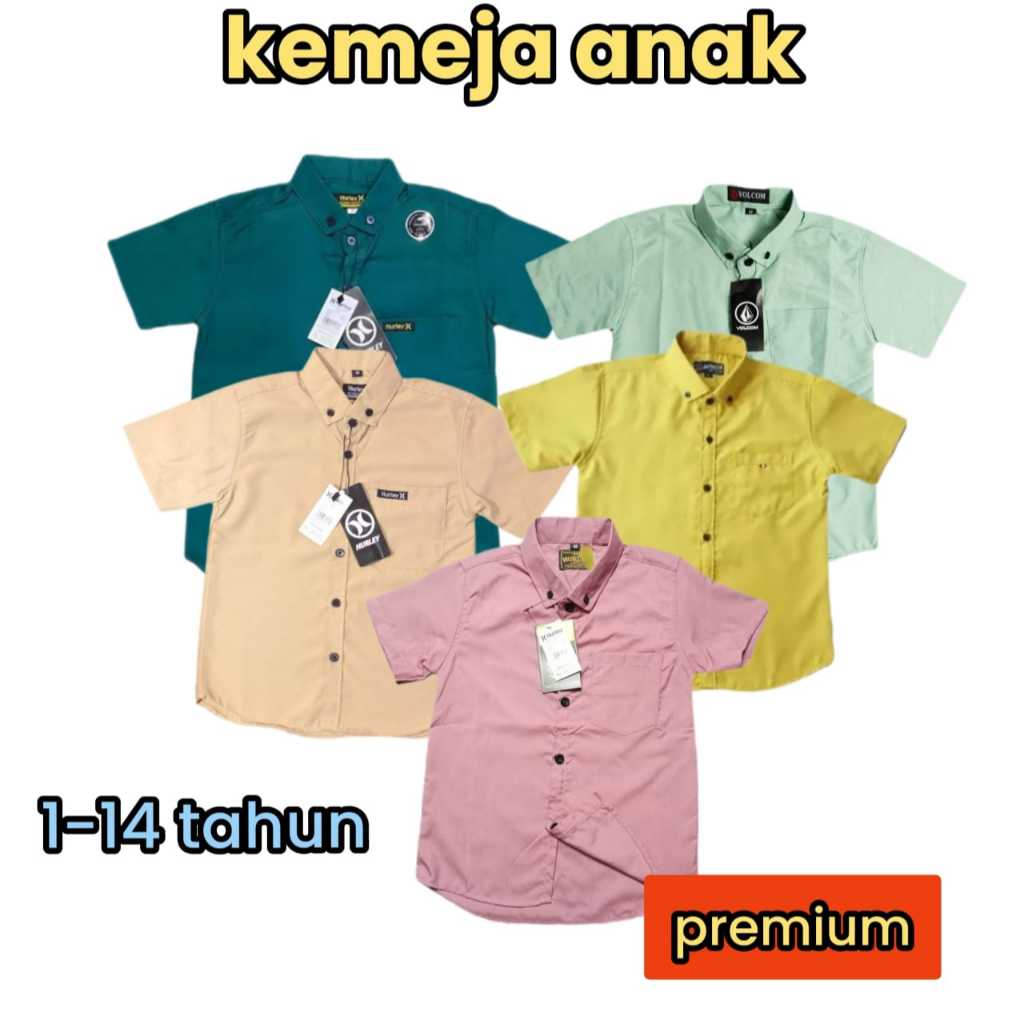 KEMEJA ANAK | KEMEJA POLOS ANAK LAKI-LAKI USIA 1-14 TAHUN | KEMEJA BAYI | KEMEJA KASUAL ANAK