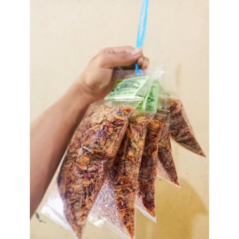 

Bawang Goreng Berkah Grade A Asli Kriuk Per Ikat Isi 5 pcs 95gr/pcs