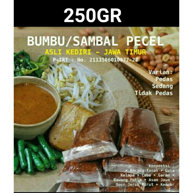 

Bumbu pecel kediri 250gr / sambal pecel sambel pecel kediri