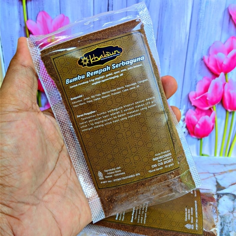 

BUMBU REMPAH SERBAGUNA 50gr RENDANG (2kg daging) GULAI OPOR SATE SOTO BETAWI UNGKEP AYAM/DAGING