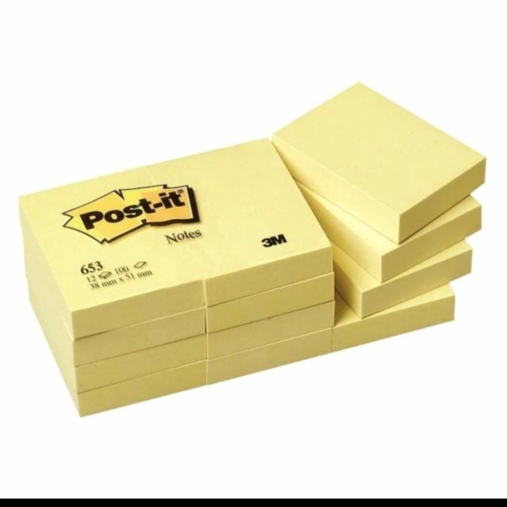 

RB Post it Sticky note 653 yellow 3M