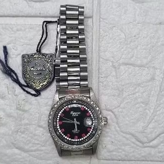 jam tangan arloji fashion pria model KLASIK RLX VINTAGE FULL MOTIF BERLIAN merk FRANCOIS ORI PREMIUM