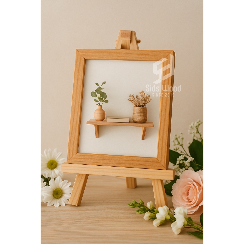 

SidsWood [SE4030] Stand Easel Kayu Jati Belanda Holder Dudukan Walldecor Photo Ukuran 40x30cm