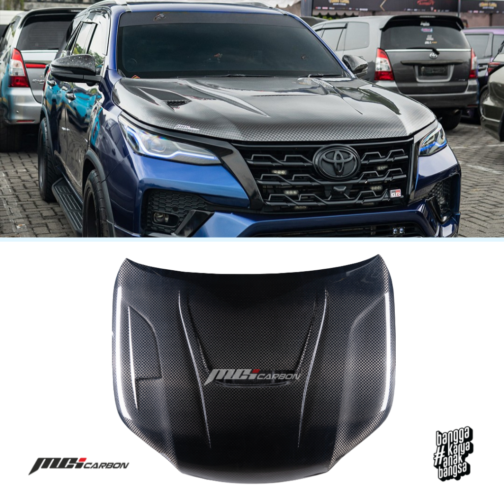 Kap Mesin Carbon Fortuner VRZ Custom 2 | MCI Carbon by Karyatama