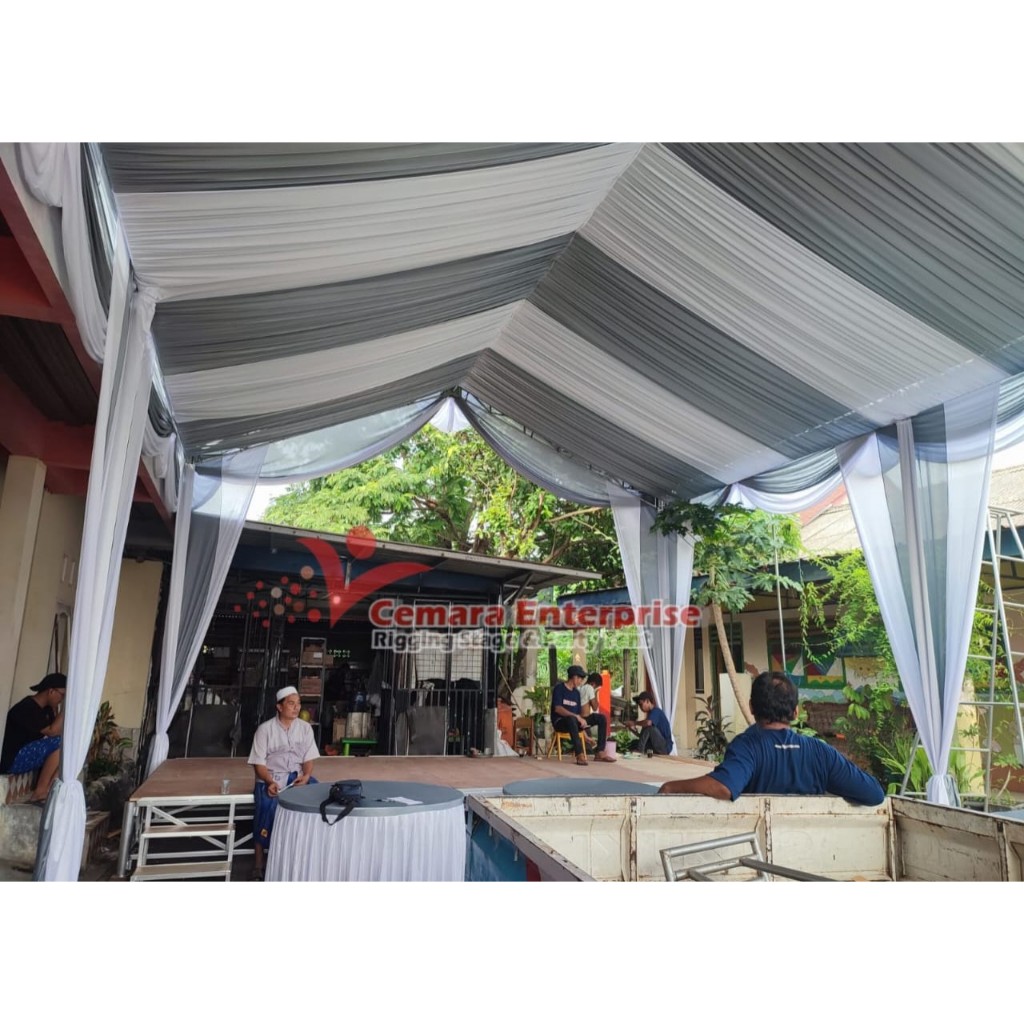 Sedia tenda pesta ukuran 6m x 12m paket lengkap