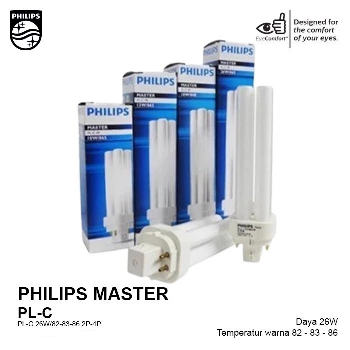 PHILIPS MASTER PL-S 26W/2P - PLS 2 Pin / Lampu Tusuk