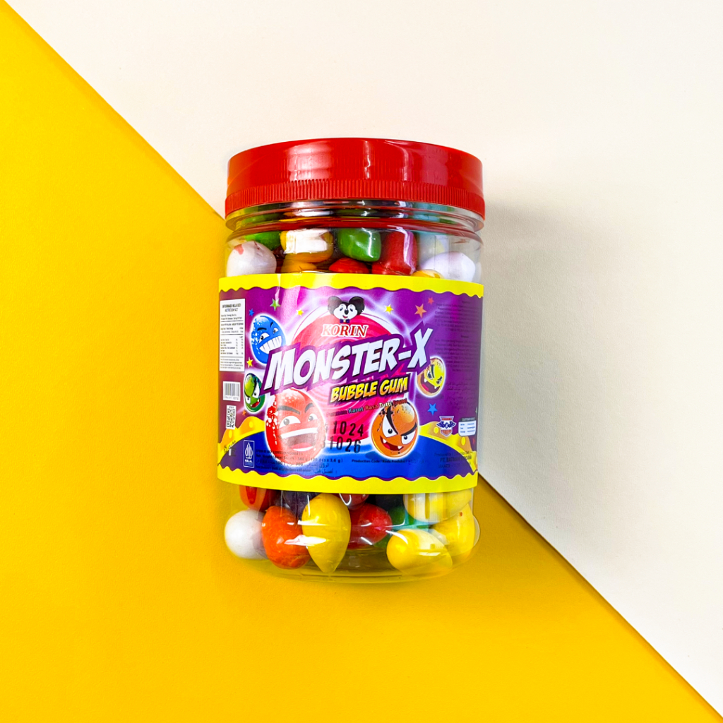 

Permen Karet Bubble Gum Monster X Rasa Buah-Buahan Isi 100 Pcs x 3,6 gram