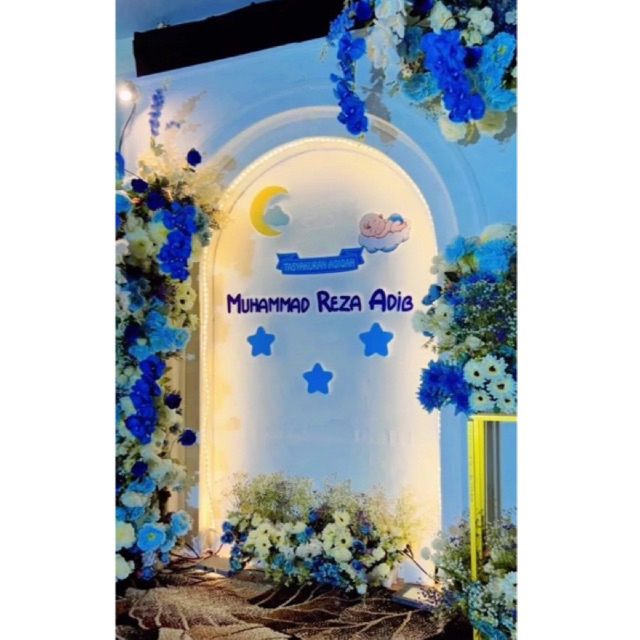 Custom backdrop sterofoam Tasyakuran Aqiqah