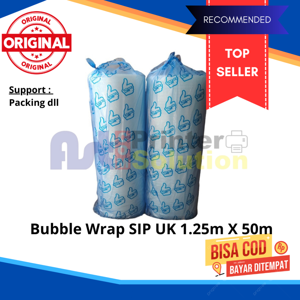 

Bubble Wrap SIP UK 1.25m X 50m 1 roll - 2,5KG PUTIH SIP