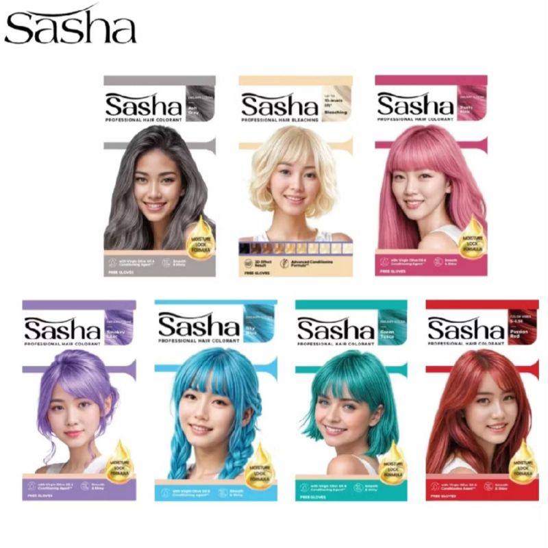 Sasha Professional Hair Colorant | Hair color - Cat Semir Pewarna Rambut | Sasha Pewarna Rambut - Sa