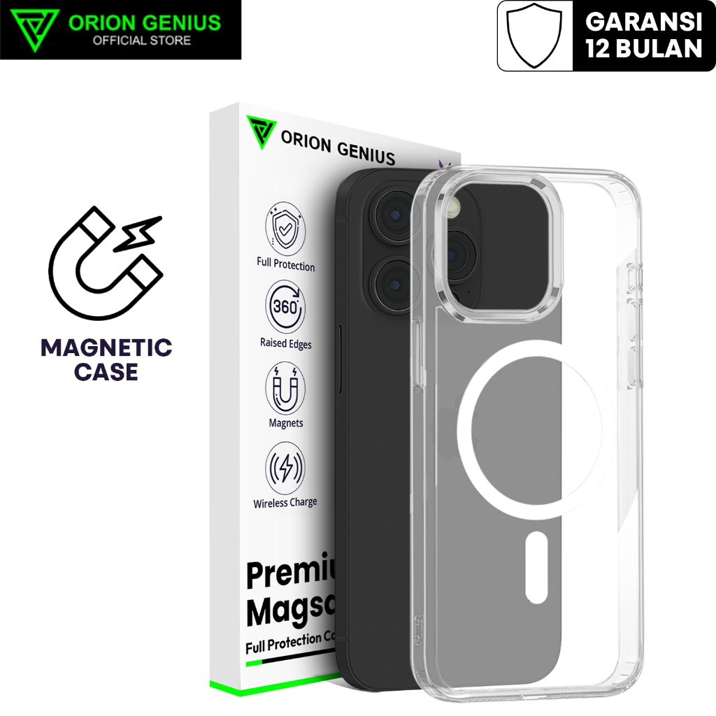 Orion Genius Magnetic Case Magsafe for iPhone 11 PRO MAX Casing iPhone Anti Crack Anti Kuning for iP