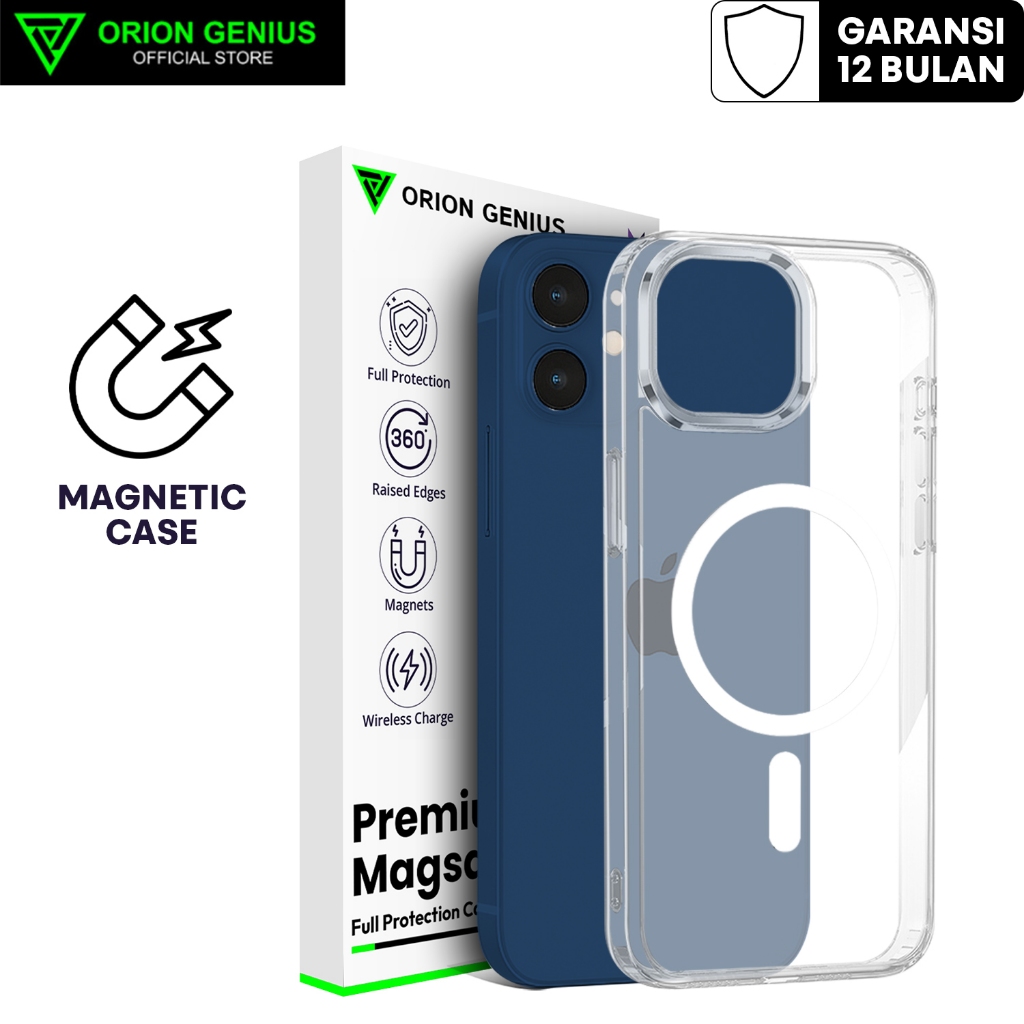 Orion Genius Magnetic Case Magsafe for iPhone 15 PRO MAX Casing iPhone Anti Crack Anti Kuning for iP