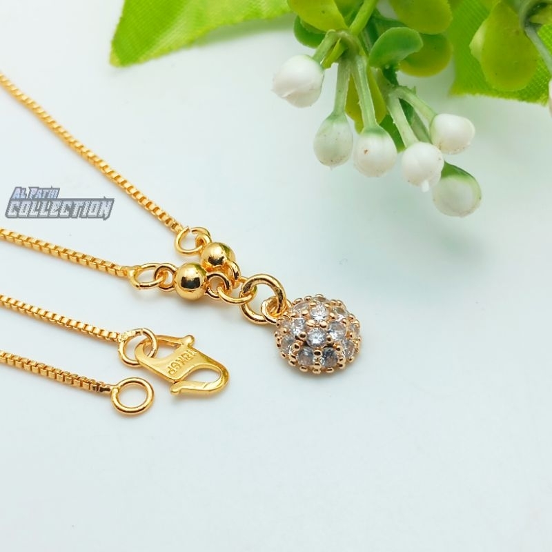 Kalung anak-anak dan bayi motif bobah warna emas aksesoris fashion anak kecil