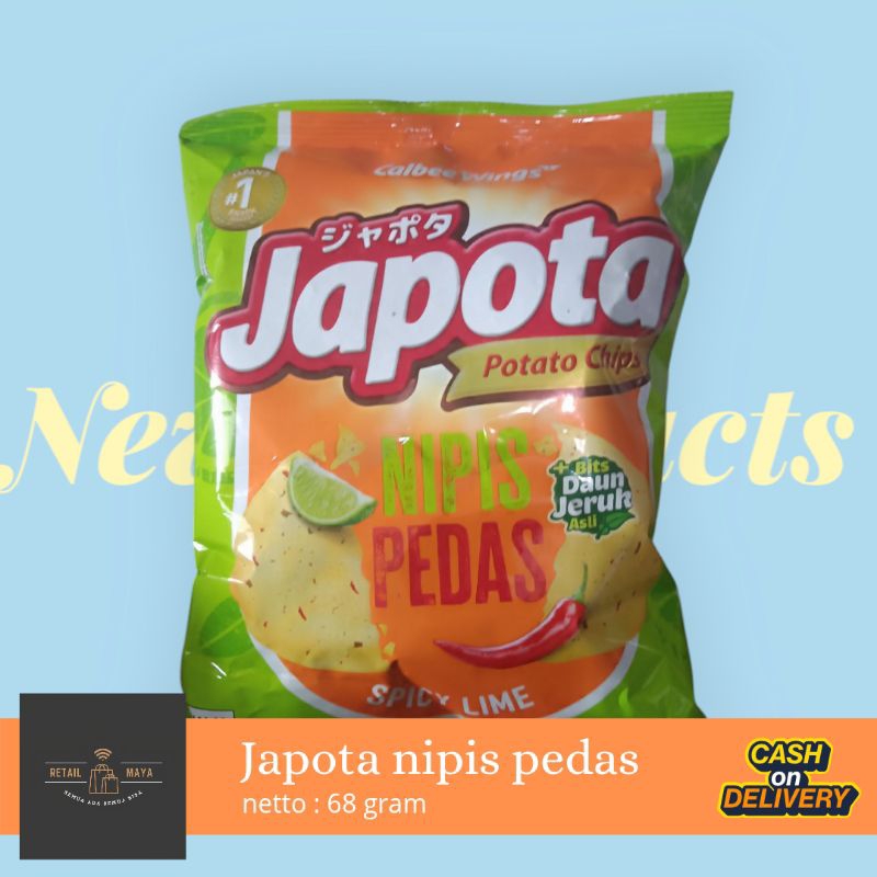 

Japota Potato Chips Rasa Nipis Pedas Spicy Lime 68g