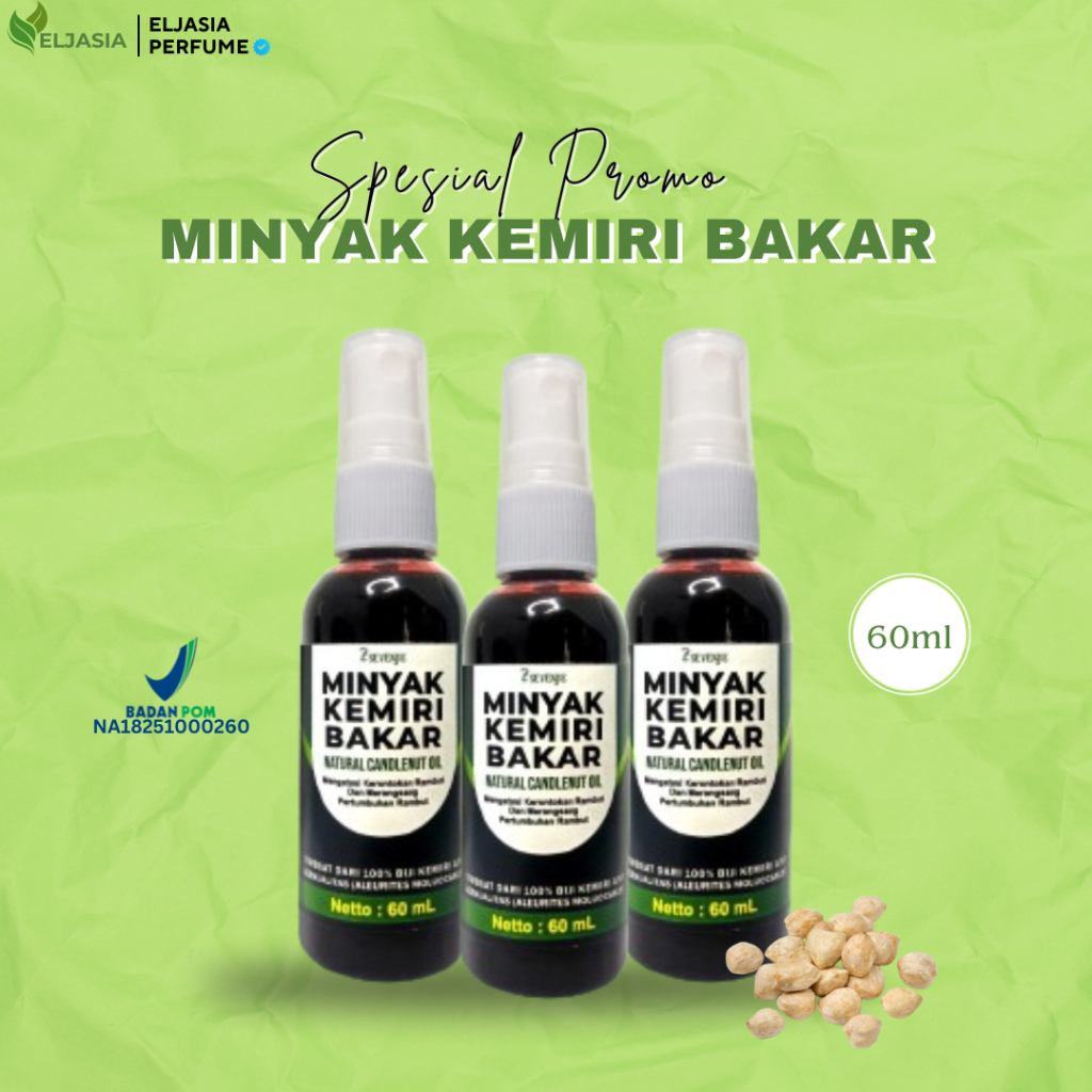 PROMO Minyak Kemiri Bakar Spray - Penumbuh Rambut 60ml