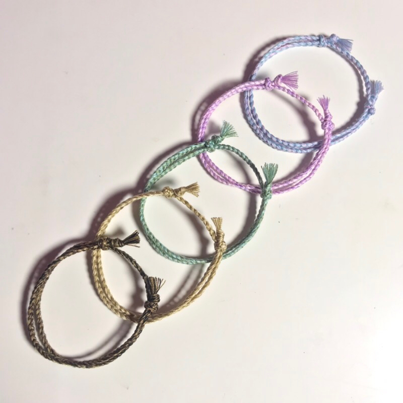 Gelang tali kepang | Gelang serut | Gelang tali | Gelang kepang mix warna