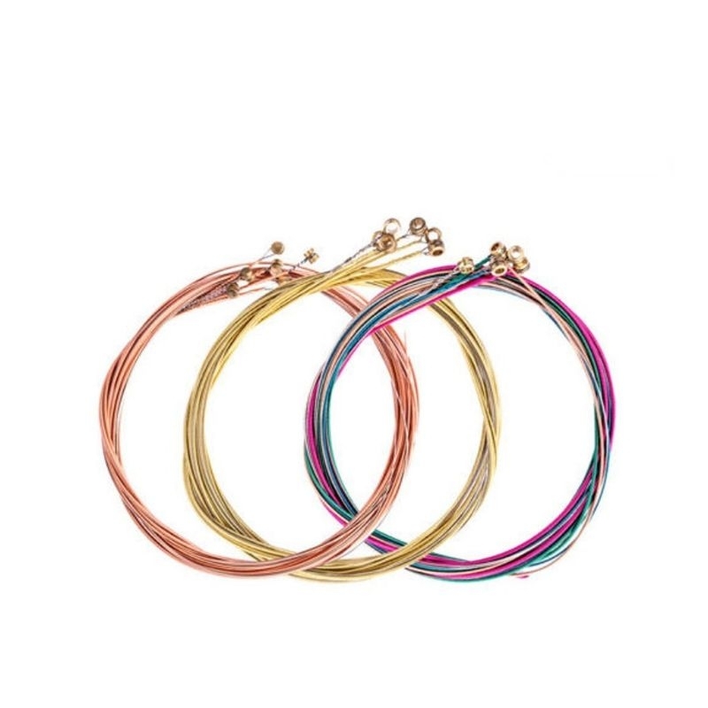 Senar Pelangi Senar Gitar Pelangi Senar Gitar Akustik Emas 1 Set