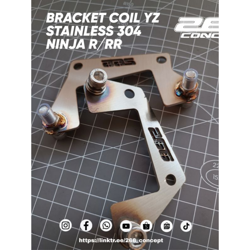 Bracket Coil YZ Stainless 304 Rainbow PNP Ninja R RR SS Ignition Koil Dudukan Koil YZ 125 Breket Rac