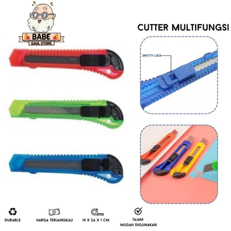 

Cutter Besar / Pisau Cuter Pemotong Tajam Multifungsi