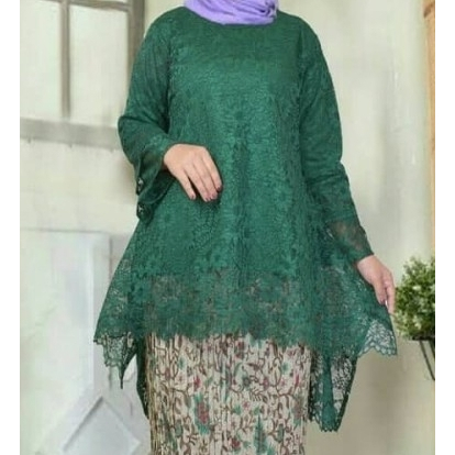 ( HARGA PROMO 8.8 ) ATASAN RINJANI JUMBO / BAJU WANITA KEBAYA RINJANI / BRUKAT KEBAYA KALONG WARNA H