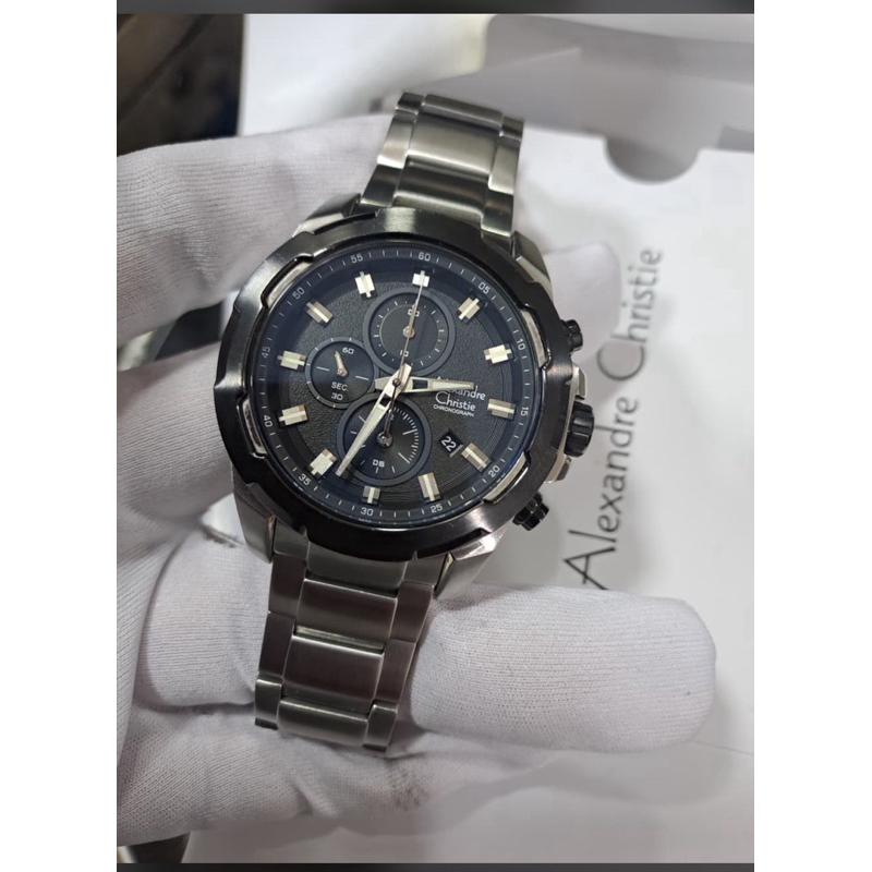 Jam Tangan Pria Alexandre Christie 6523MC Original Silver