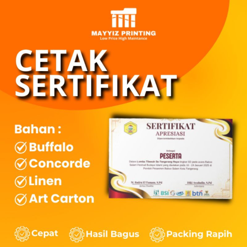 

Cetak Piagam Custom