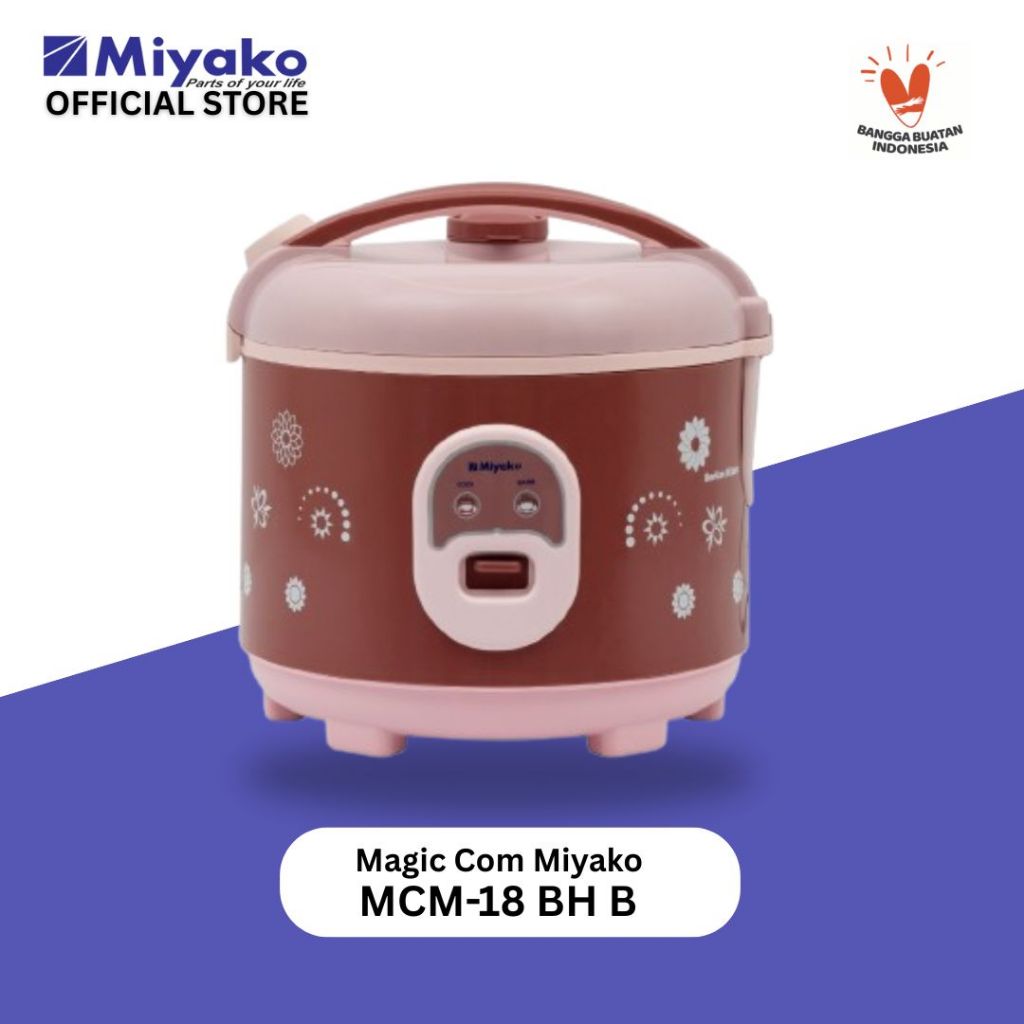 Magic Com Miyako MCM18BHB Nanoal Berlian Hitam - Rice Cooker 1.8 Liter - 3IN1 Magic Warmer Plus