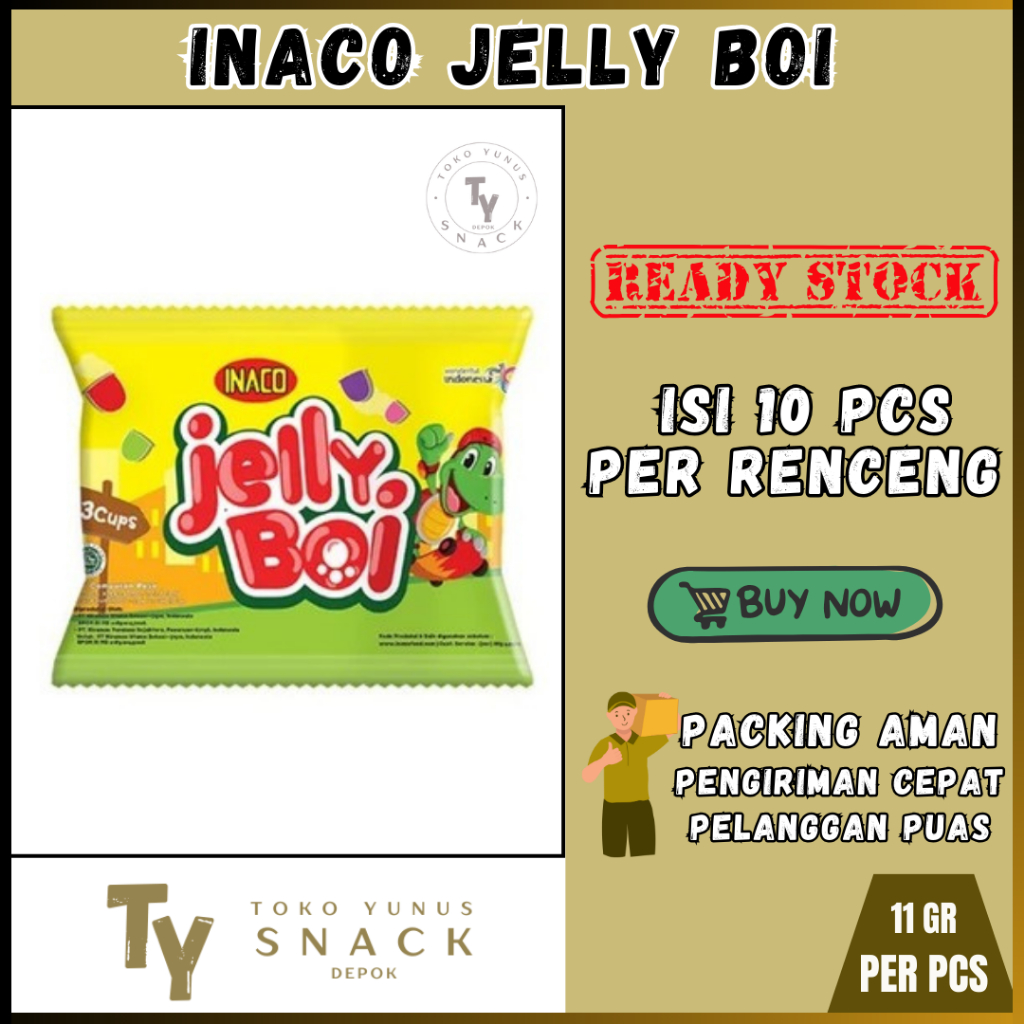 

INACO MINI JELLY BOI 1 RENCENG ISI 10 @11GR