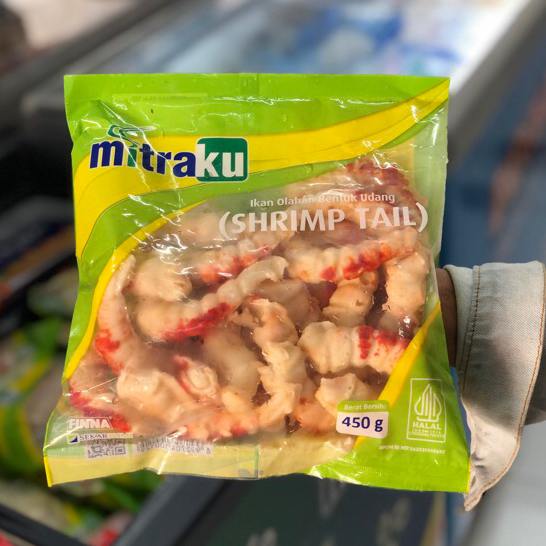 

Mitraku Shrimp Tail 450gr | Mitraku Ikan Olahan Bentuk Ekor Udang HALAL