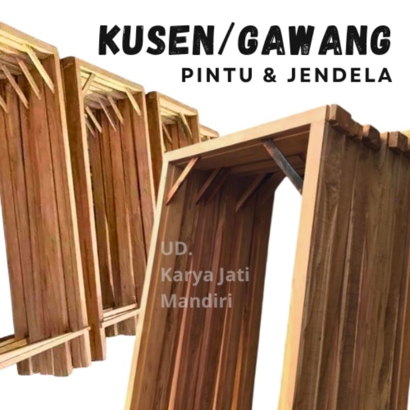 Kusen Pintu Jendela Kayu Jati Tua Gawang Bingkai