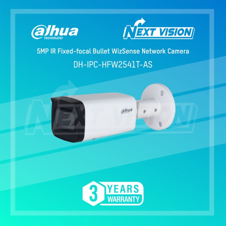 DH-IPC-HFW2541T-AS - DAHUA IP CAMERA 5MP OUTDOOR BULLET WIZSENSE