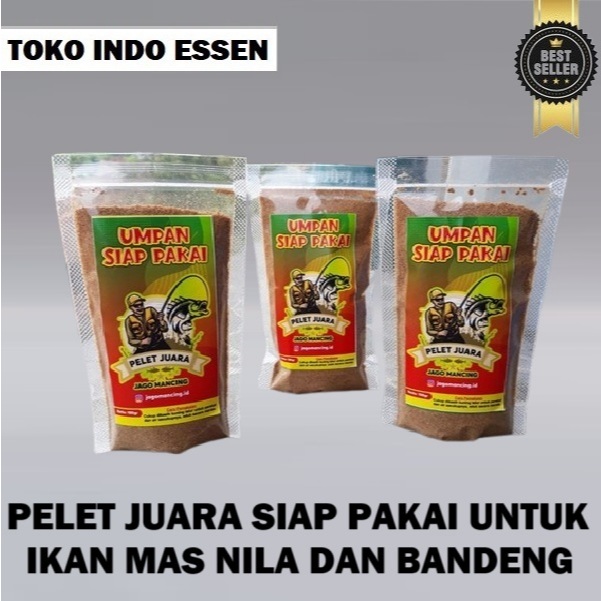 PELET JUARA SIAP PAKAI UNTUK MANCING IKAN MAS NILA DAN BANDENG