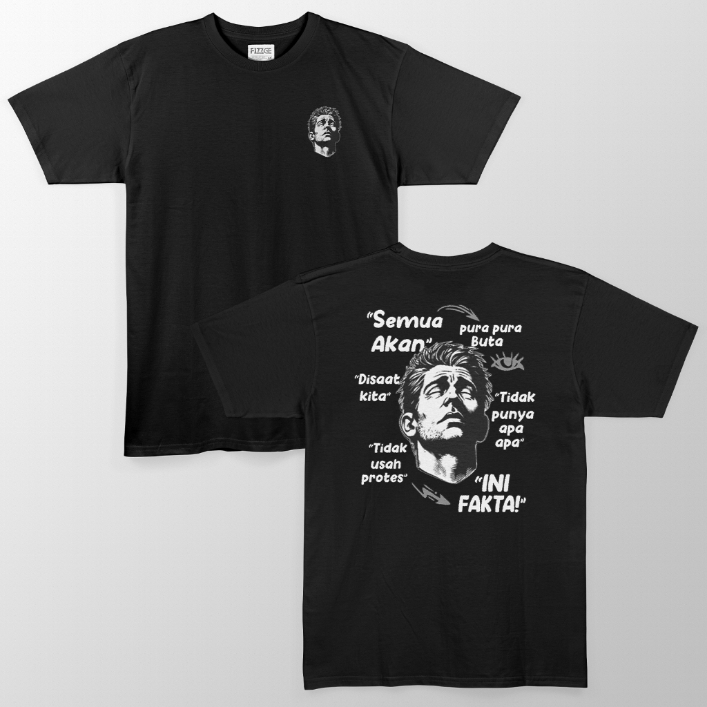Kaos Kata Sindiran Pura Pura Buta Tshirt Cotton PE 24s Kaos Sindiran Pura Pura Buta - Baju Kata Kata