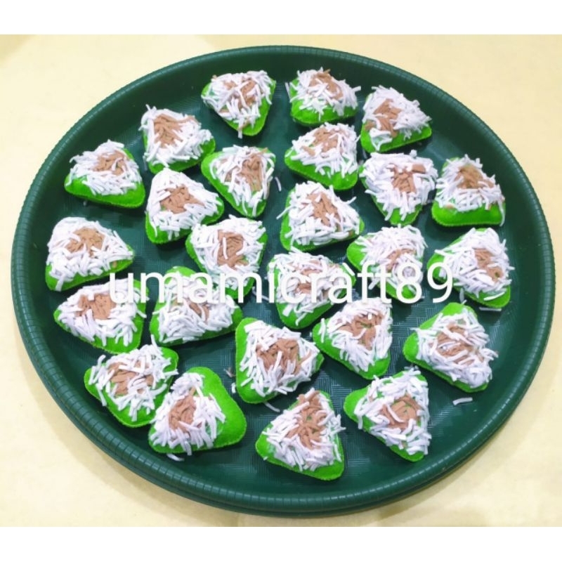 Replika Kue Lupis / Mainan flanel Kue Jajanan Pasar / Mainan Edukasi Anak / Mainan masak-masakan